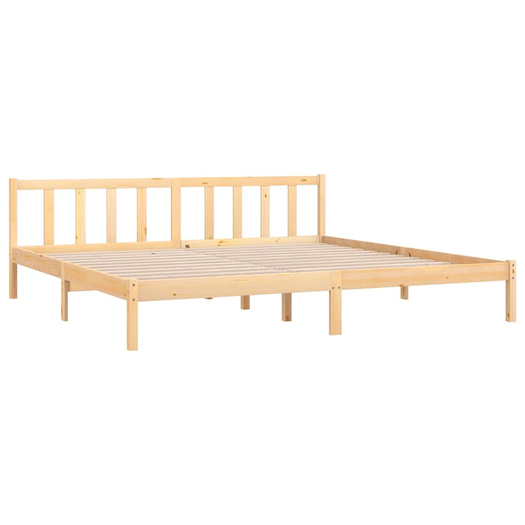 Bed Frame without Mattress Solid Wood Super King Size
