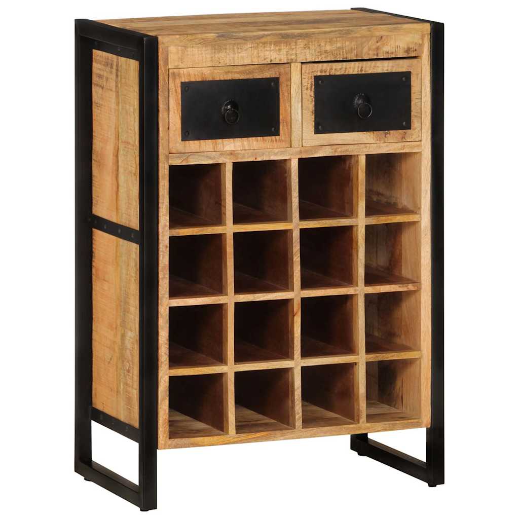 338464 vidaXL Wine Rack for 16 Bottles Solid Wood Mango