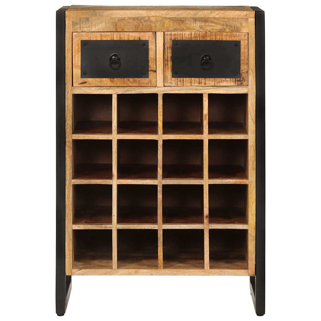 338464 vidaXL Wine Rack for 16 Bottles Solid Wood Mango