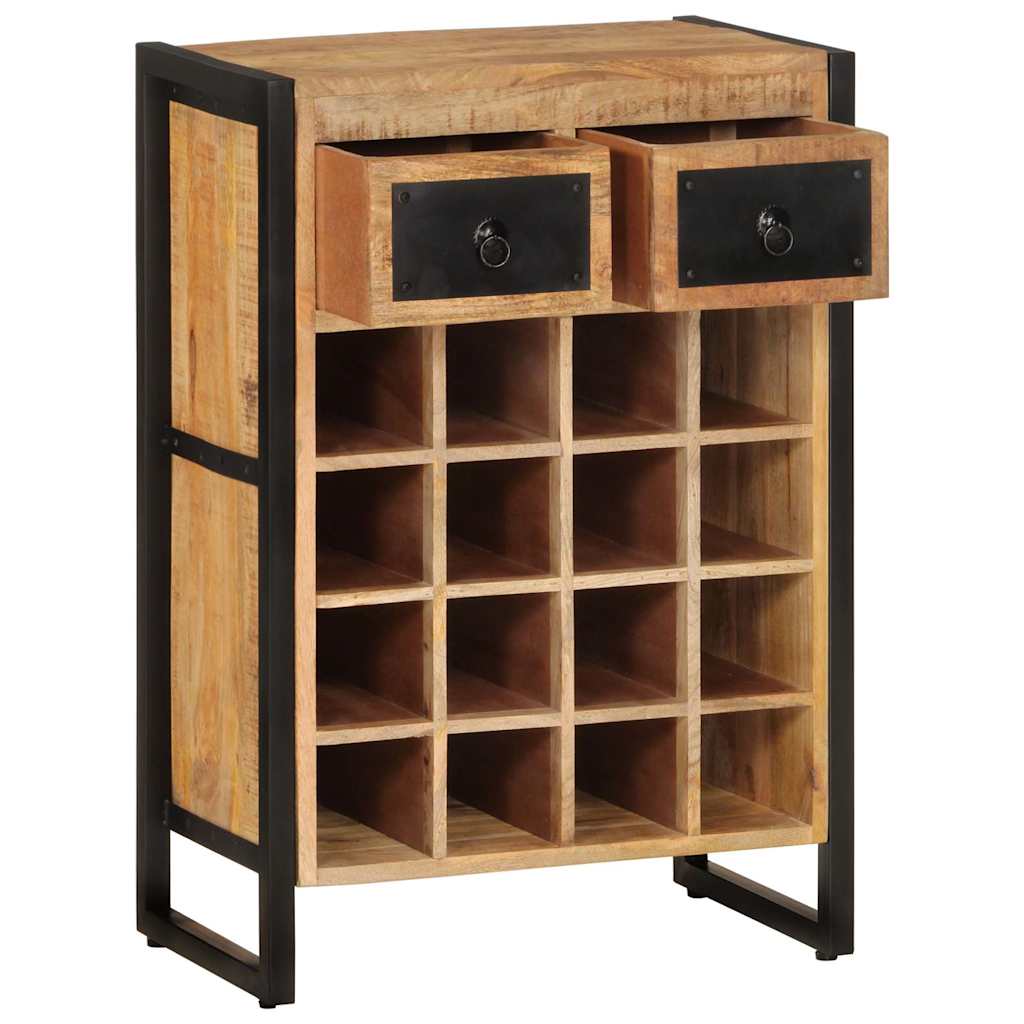 338464 vidaXL Wine Rack for 16 Bottles Solid Wood Mango