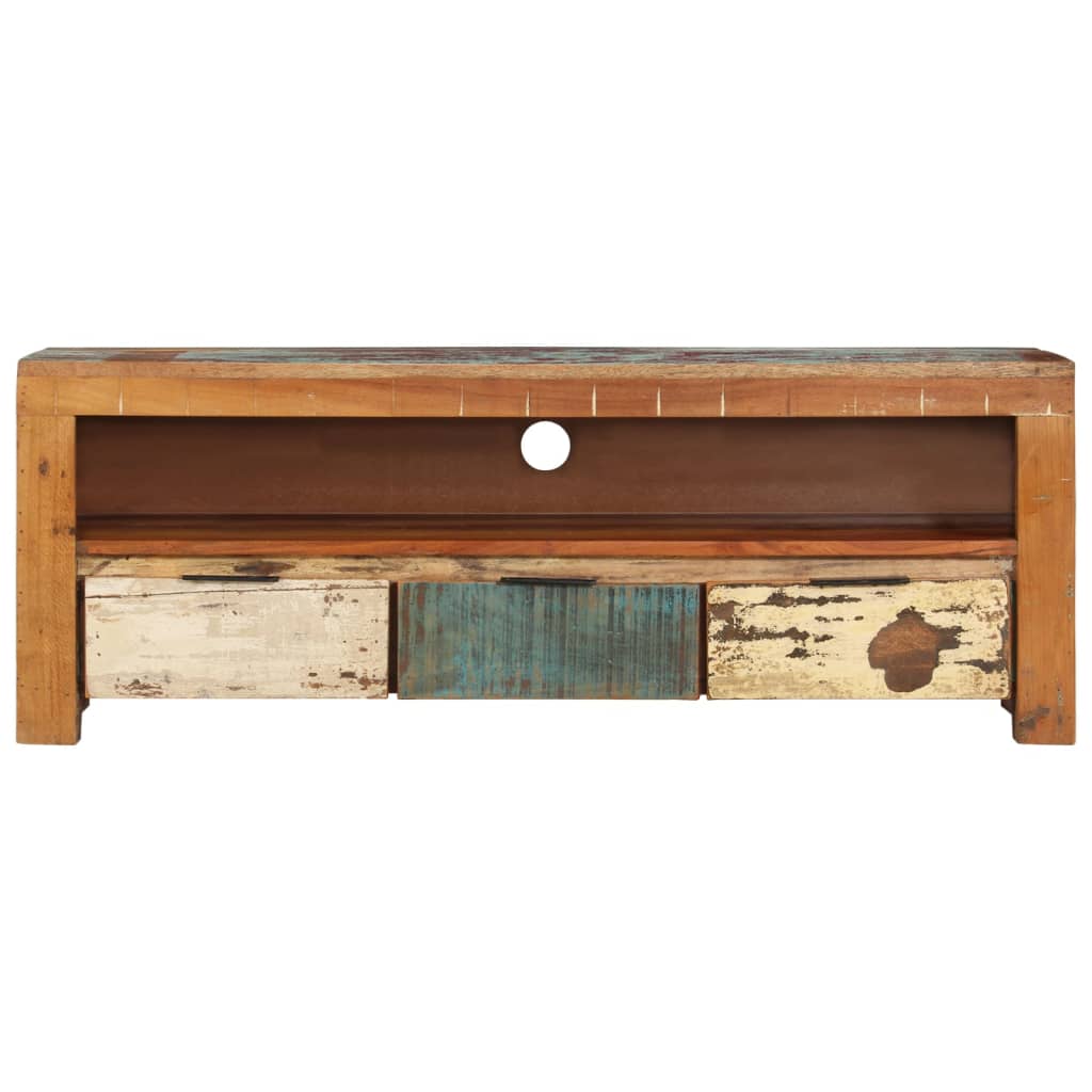 TV Cabinet 110x30x40 cm Solid Reclaimed Wood