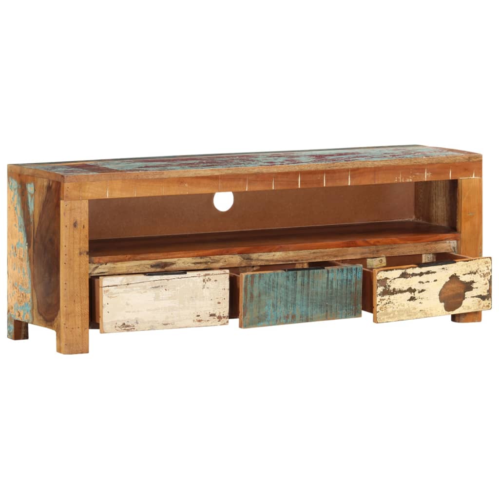 TV Cabinet 110x30x40 cm Solid Reclaimed Wood