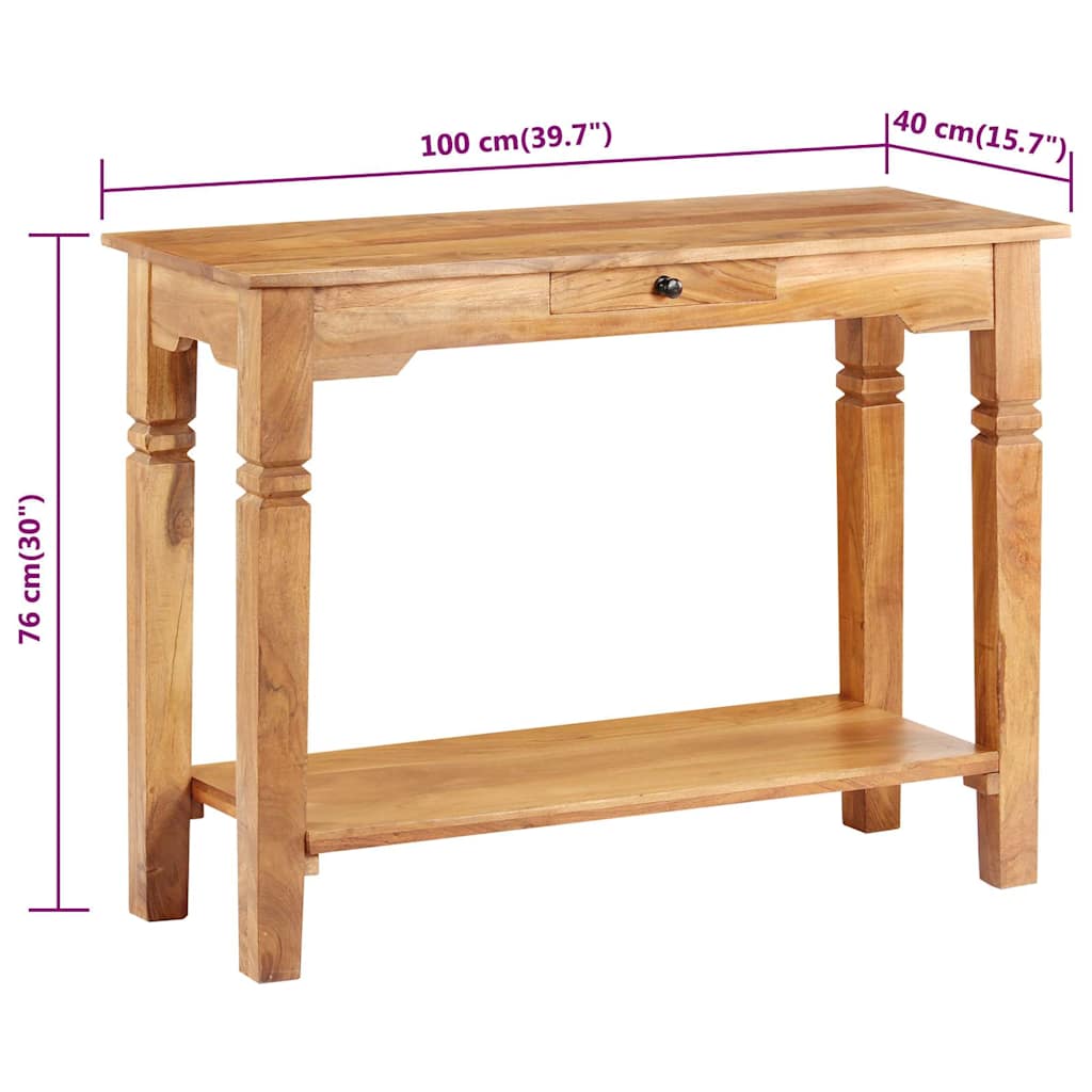 338033 vidaXL Console Table 100x40x76 cm Solid Acacia Wood