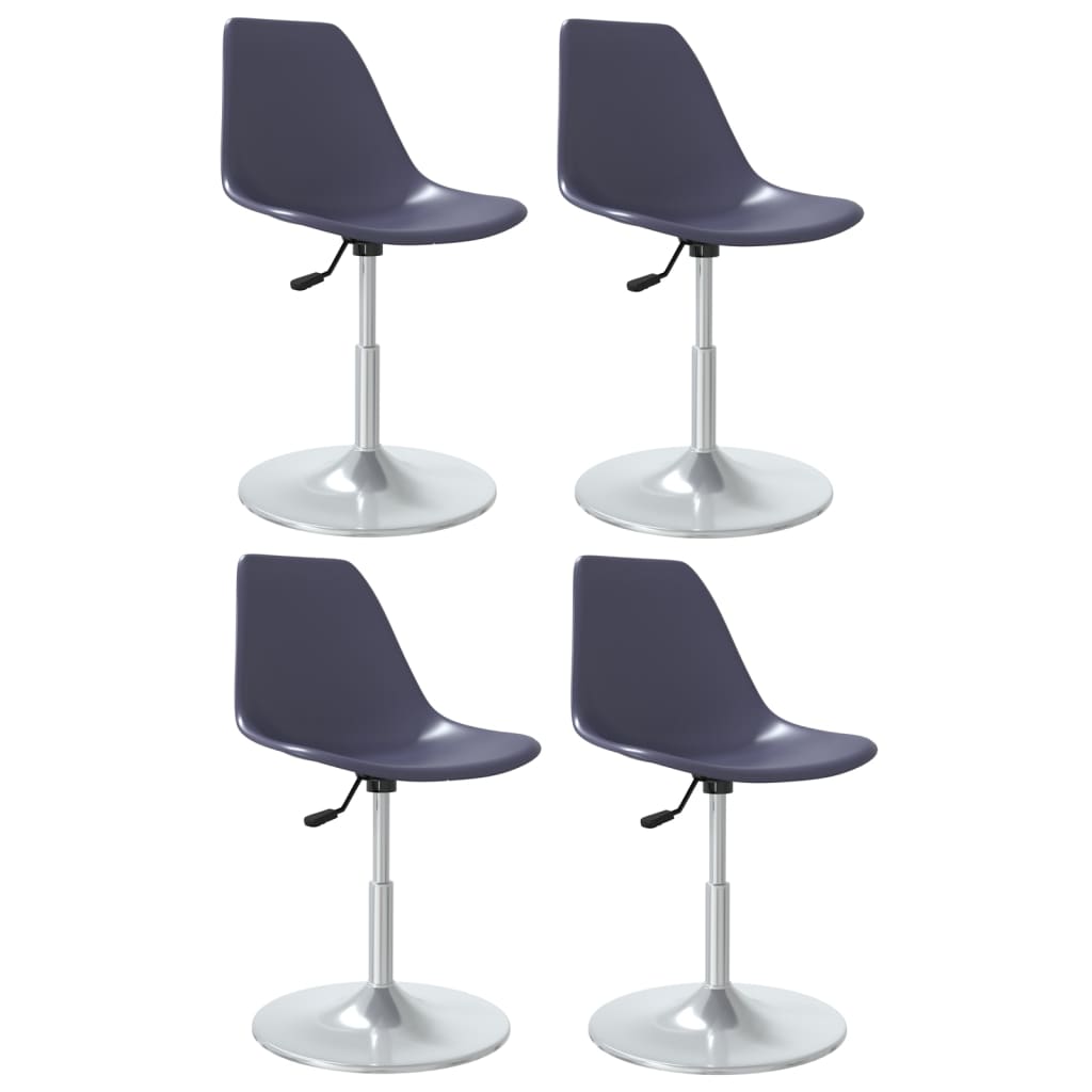 vidaXL Swivel Dining Chairs 4 pcs Lila PP