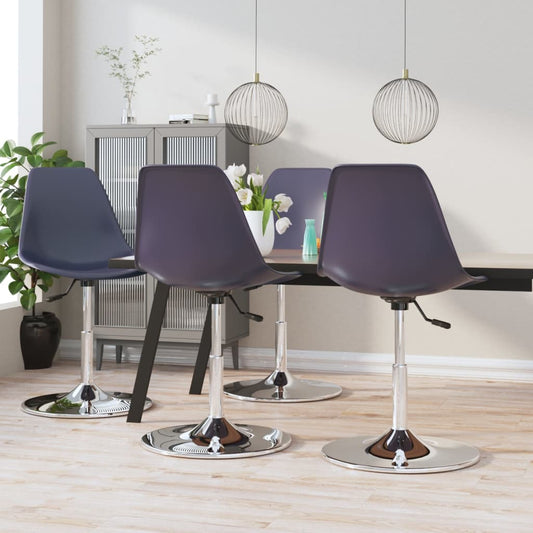 vidaXL Swivel Dining Chairs 4 pcs Lila PP