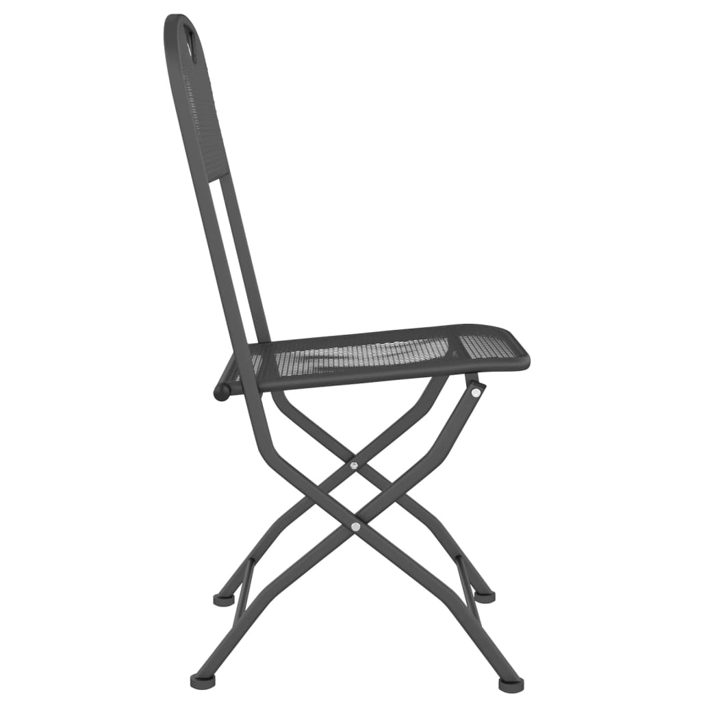 Folding Garden Chair | Set of 4 | Anthracite