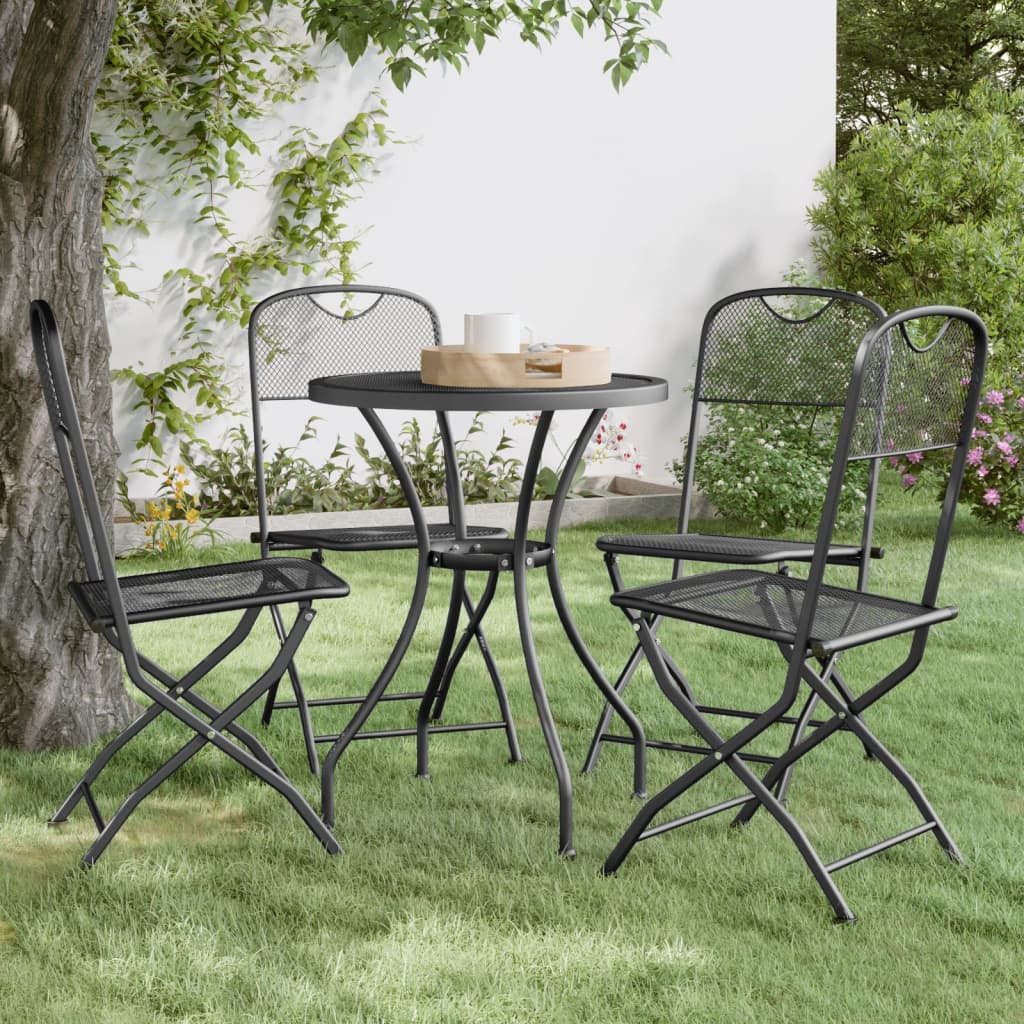Folding Garden Chair | Set of 4 | Anthracite