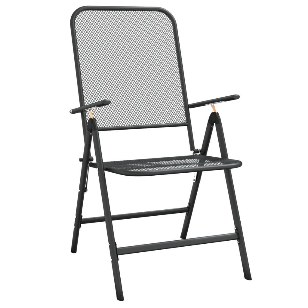 Folding Garden Chair | Set of 2 | Anthracite