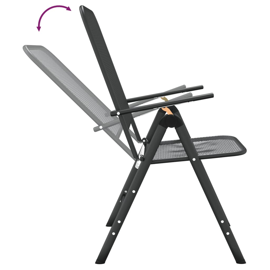 Folding Garden Chair | Set of 2 | Anthracite