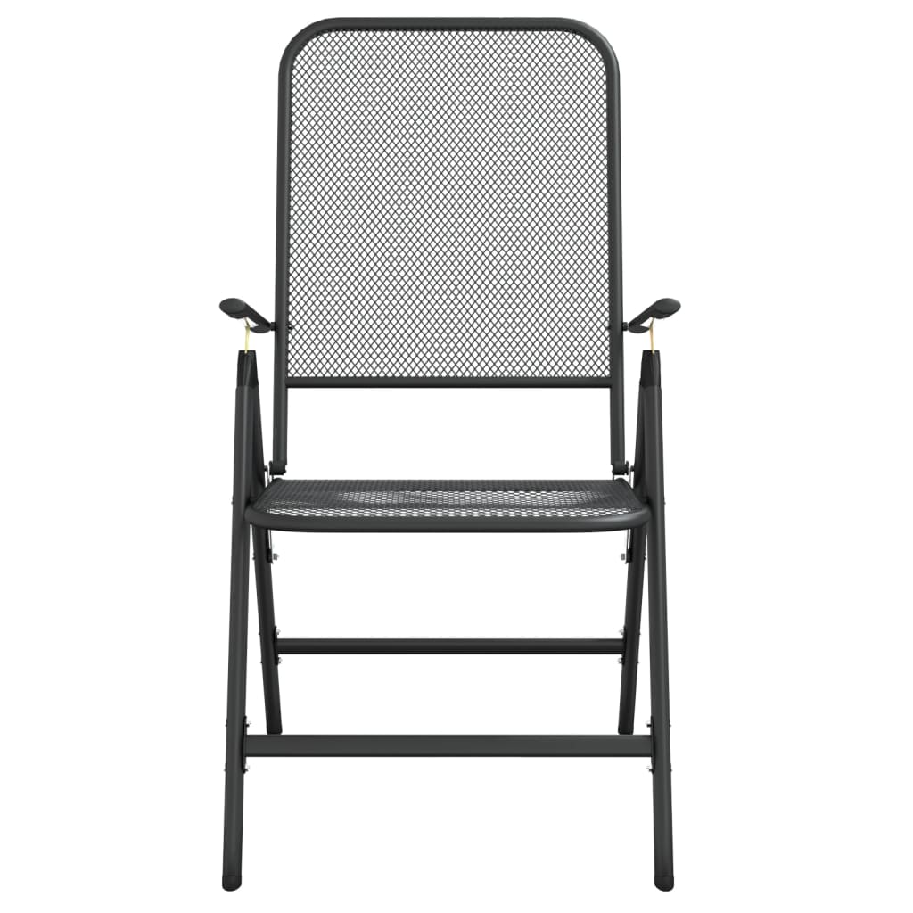 Folding Garden Chair | Set of 4 | Anthracite