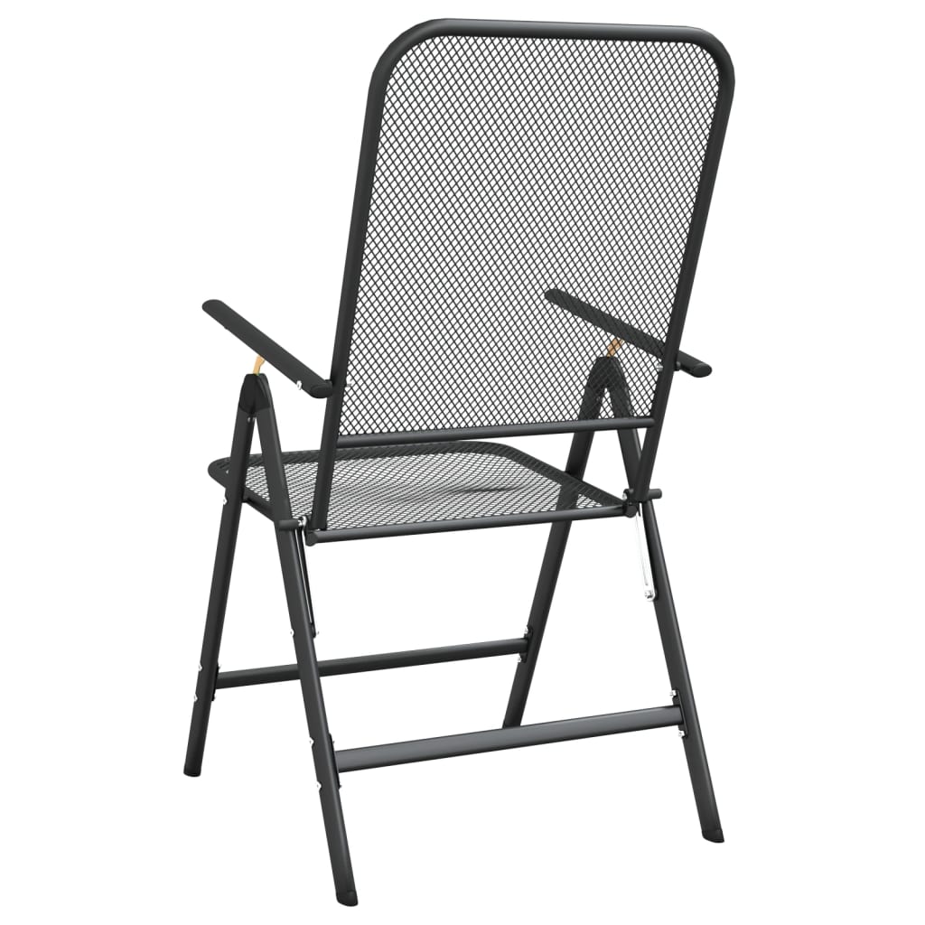 Folding Garden Chair | Set of 4 | Anthracite