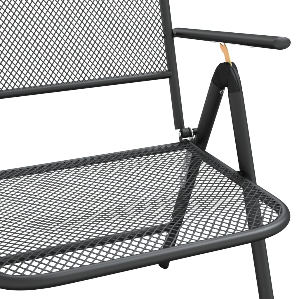 Folding Garden Chair | Set of 4 | Anthracite