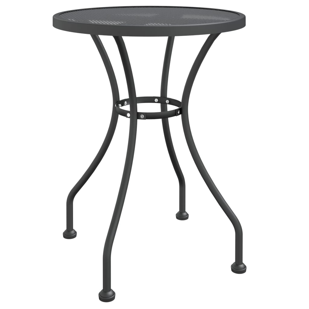 vidaXL Garden Table Ø60x72 cm Expanded Metal Mesh Anthracite