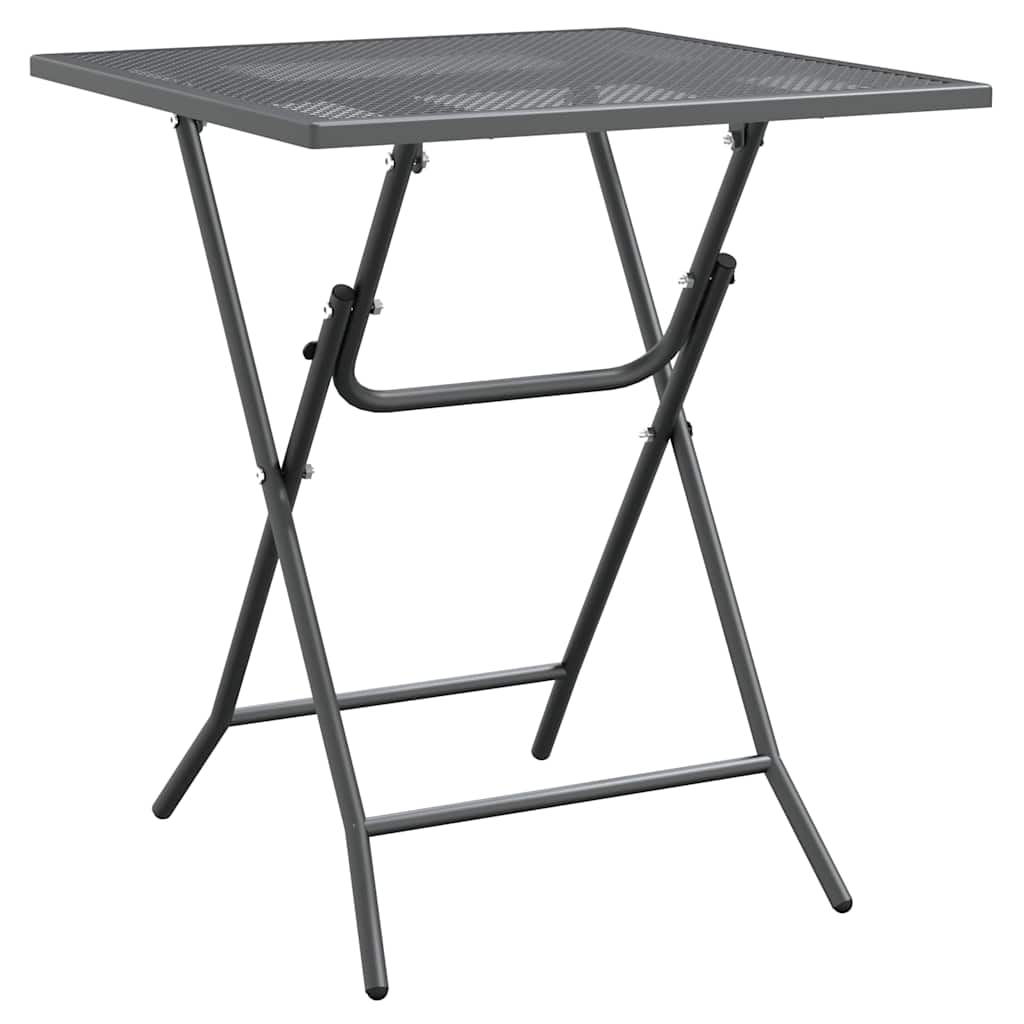 Garden Table 60x60x72 cm Expanded Metal Mesh Anthracite
