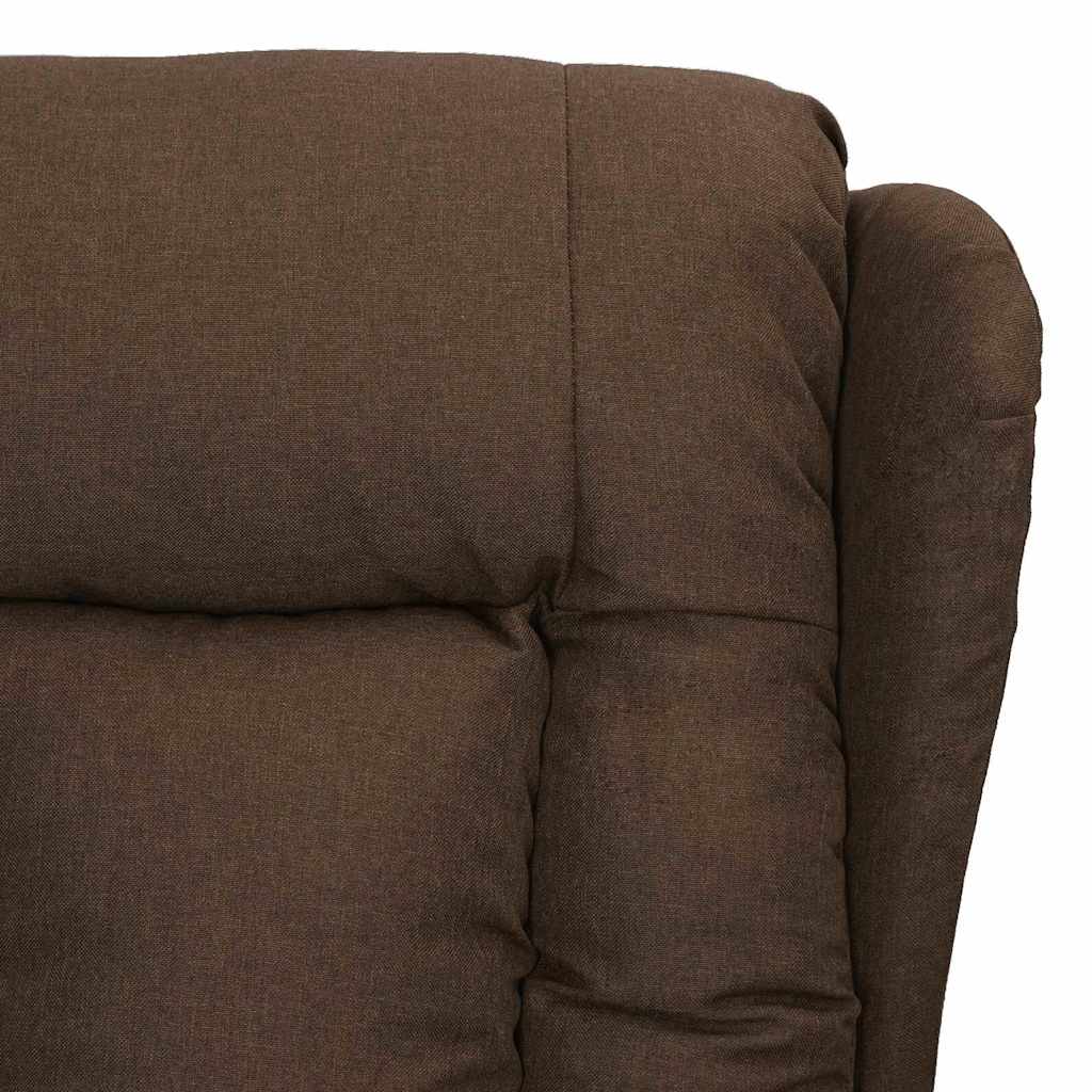 Recliner Chair Brown Fabric