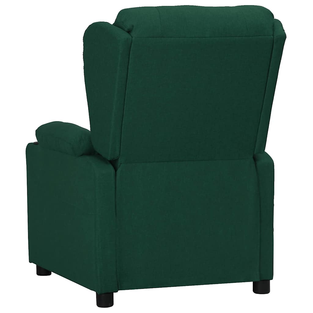 Recliner Chair Dark Green Fabric