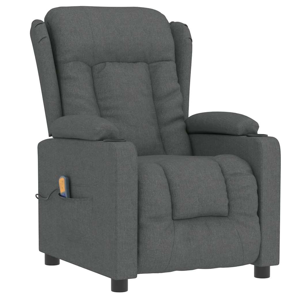 Massage Chair Dark Grey Fabric