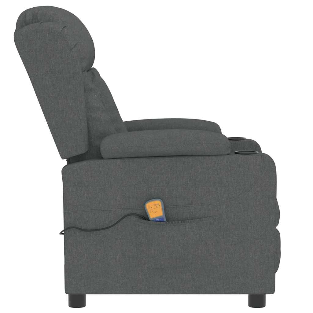 Massage Chair Dark Grey Fabric