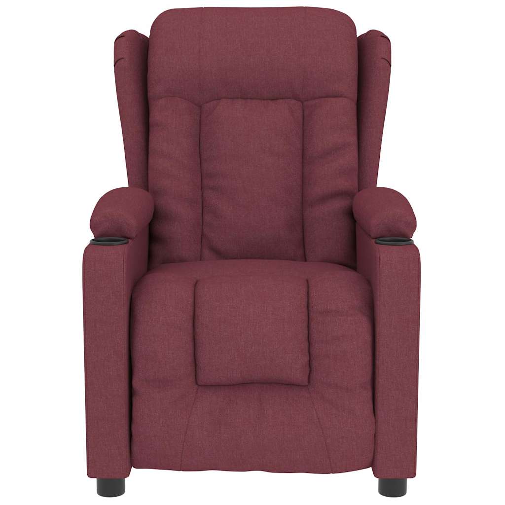 Massage Chair Wine Red Fabric