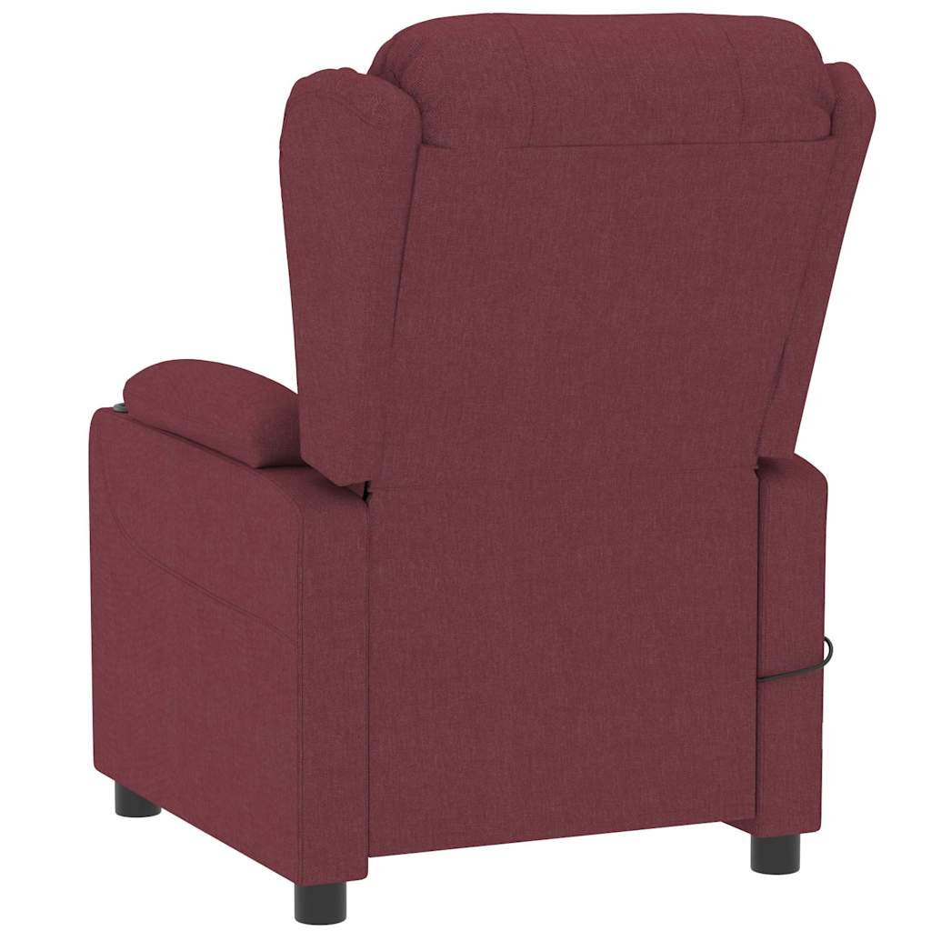 Massage Chair Wine Red Fabric