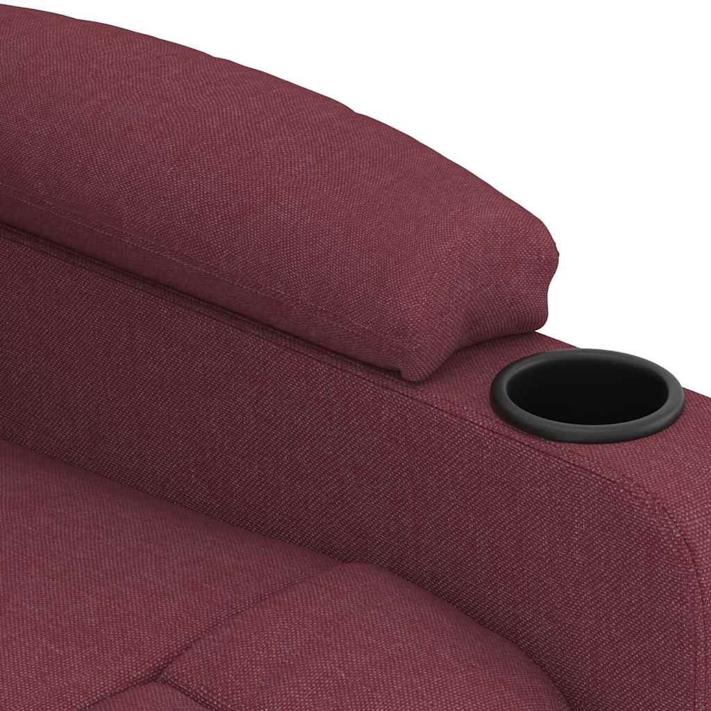 Massage Chair Wine Red Fabric