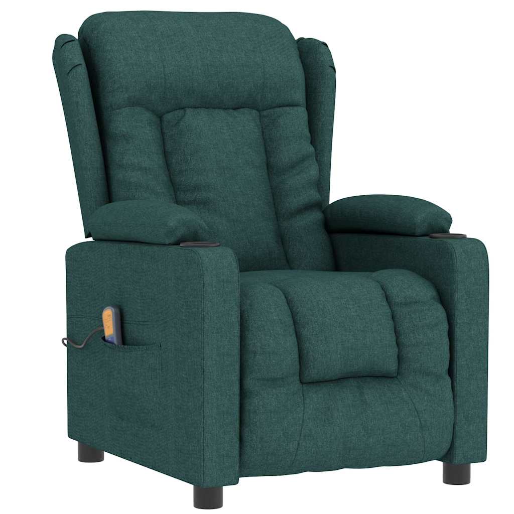 Massage Chair Dark Green Fabric