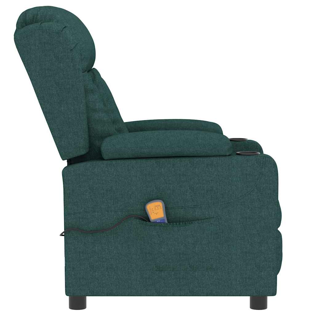 Massage Chair Dark Green Fabric