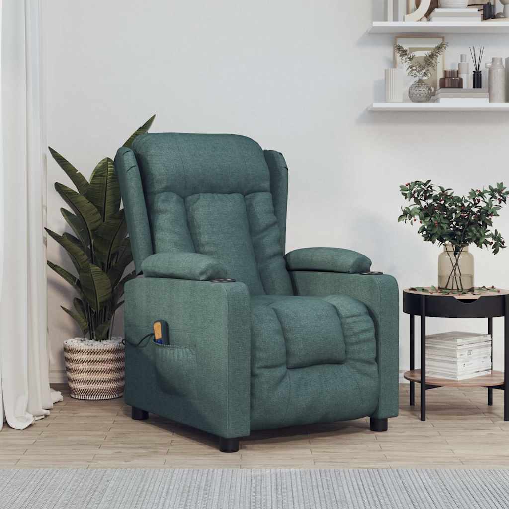 Massage Chair Dark Green Fabric