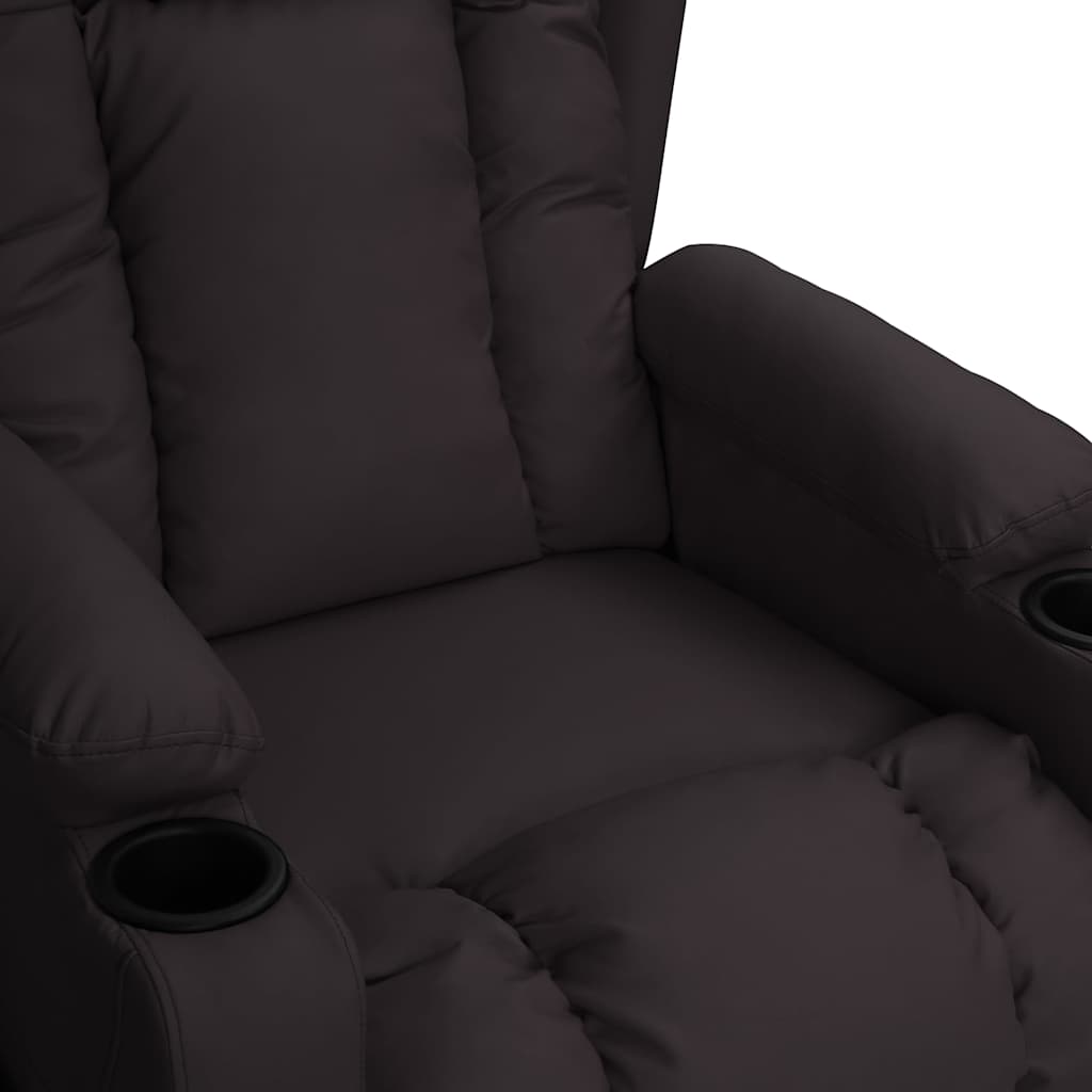 Recliner Chair Black Faux Leather