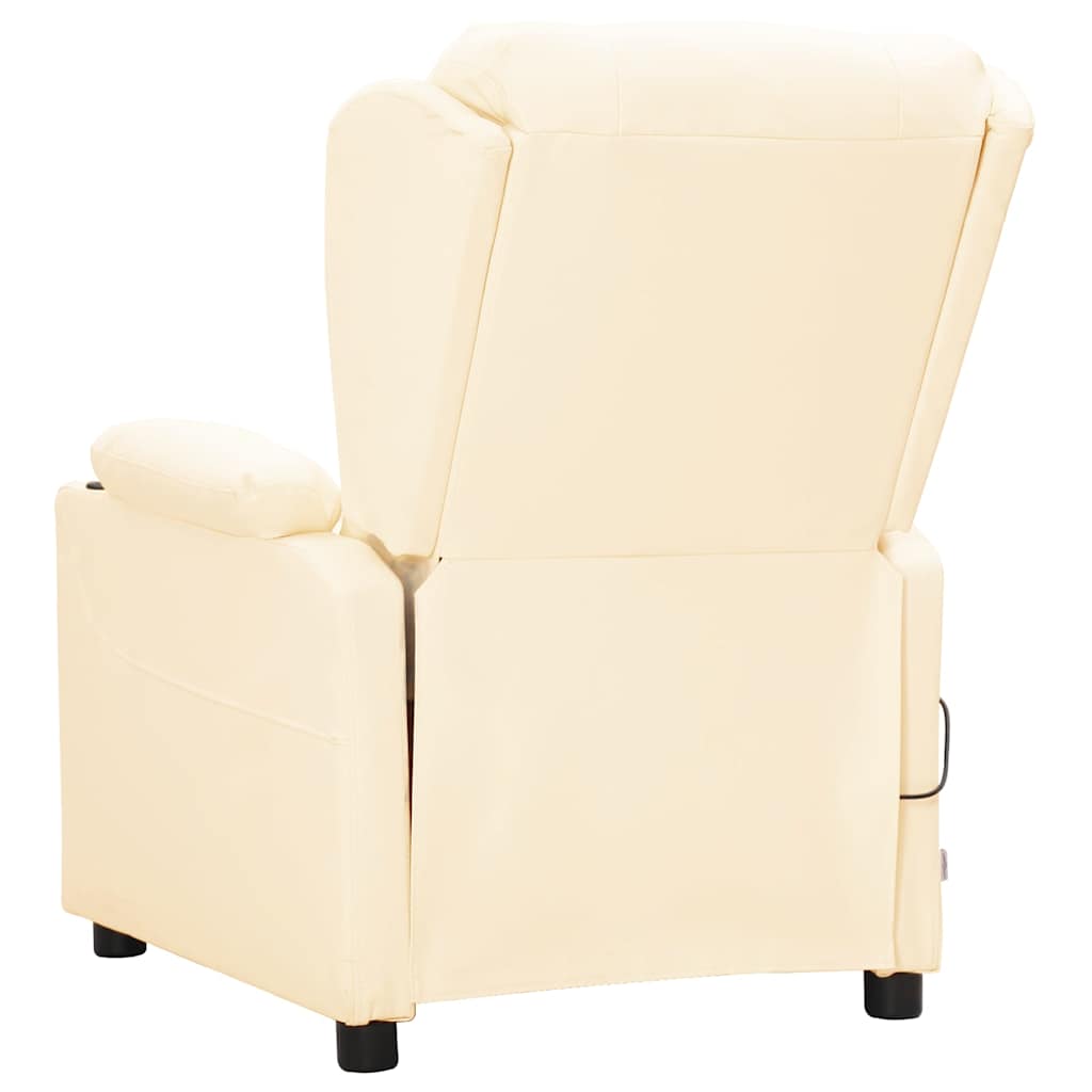 Massage Chair Cream Faux Leather