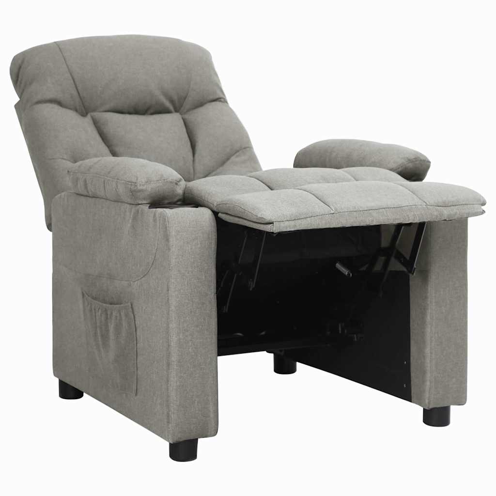Recliner Chair Light Grey Fabric