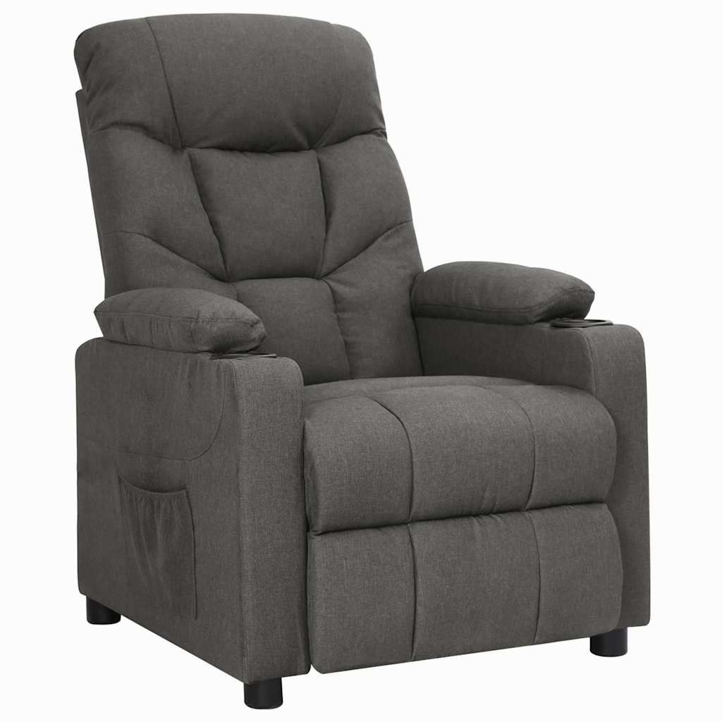 Recliner Chair Dark Grey Fabric