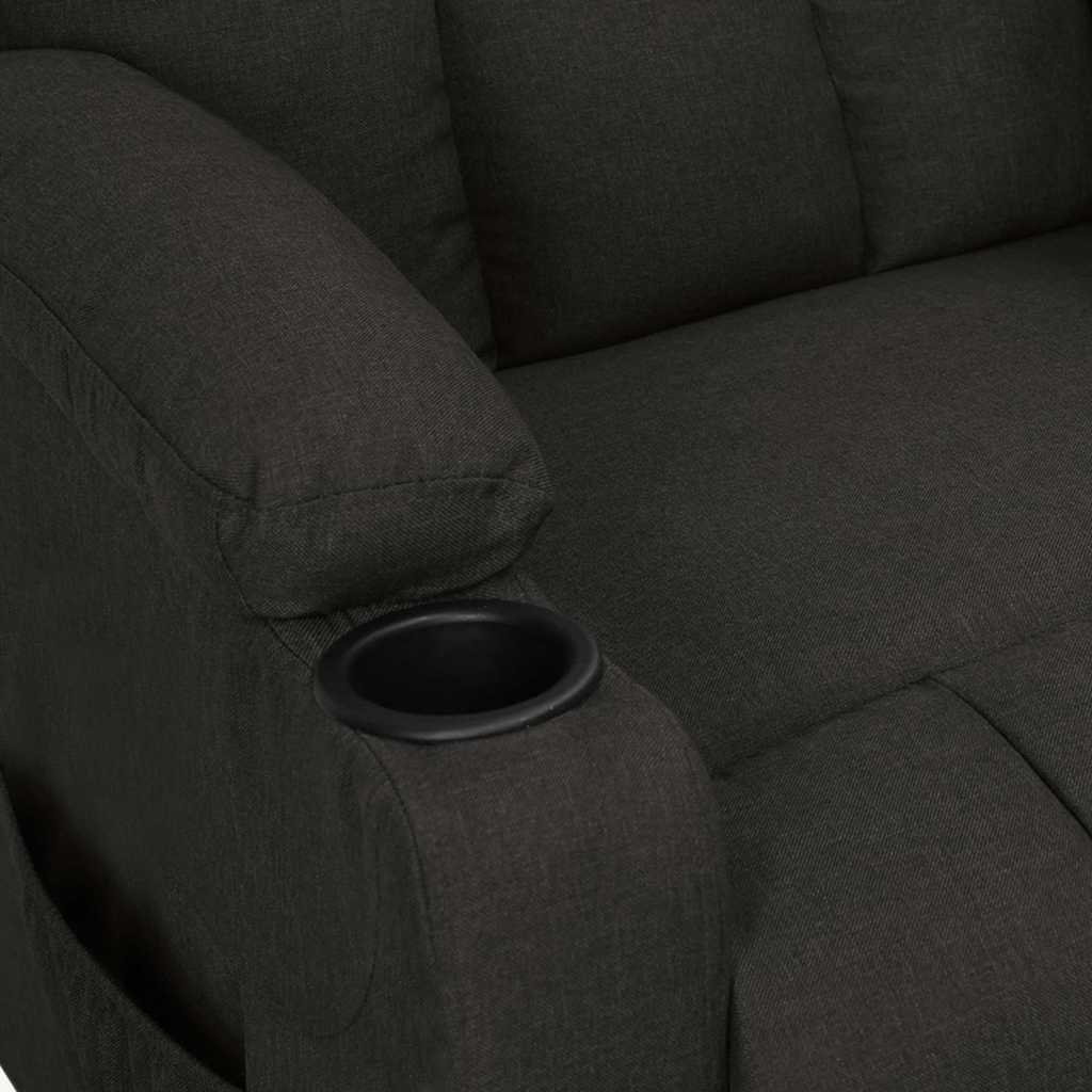 Recliner Chair Black Fabric