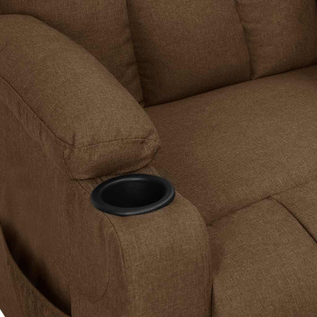 Recliner Chair Brown Fabric