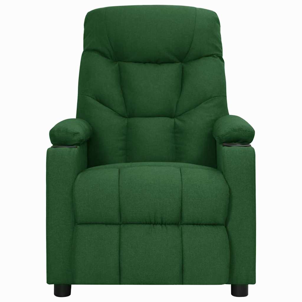 Recliner Chair Dark Green Fabric