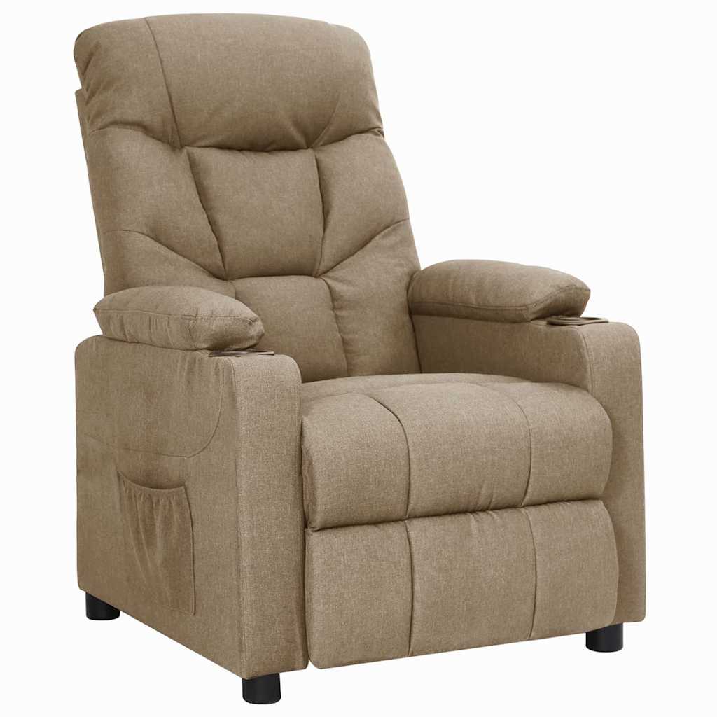 Recliner Chair Taupe Fabric