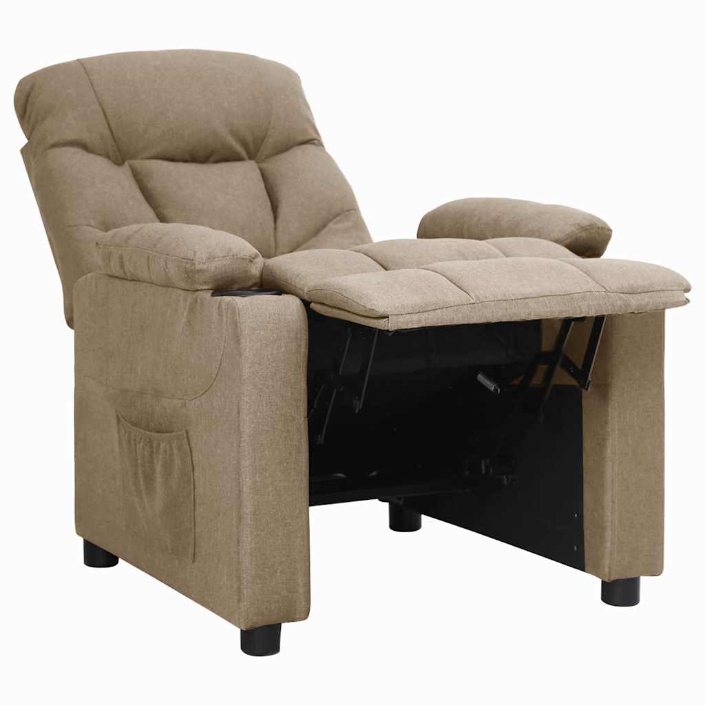 Recliner Chair Taupe Fabric