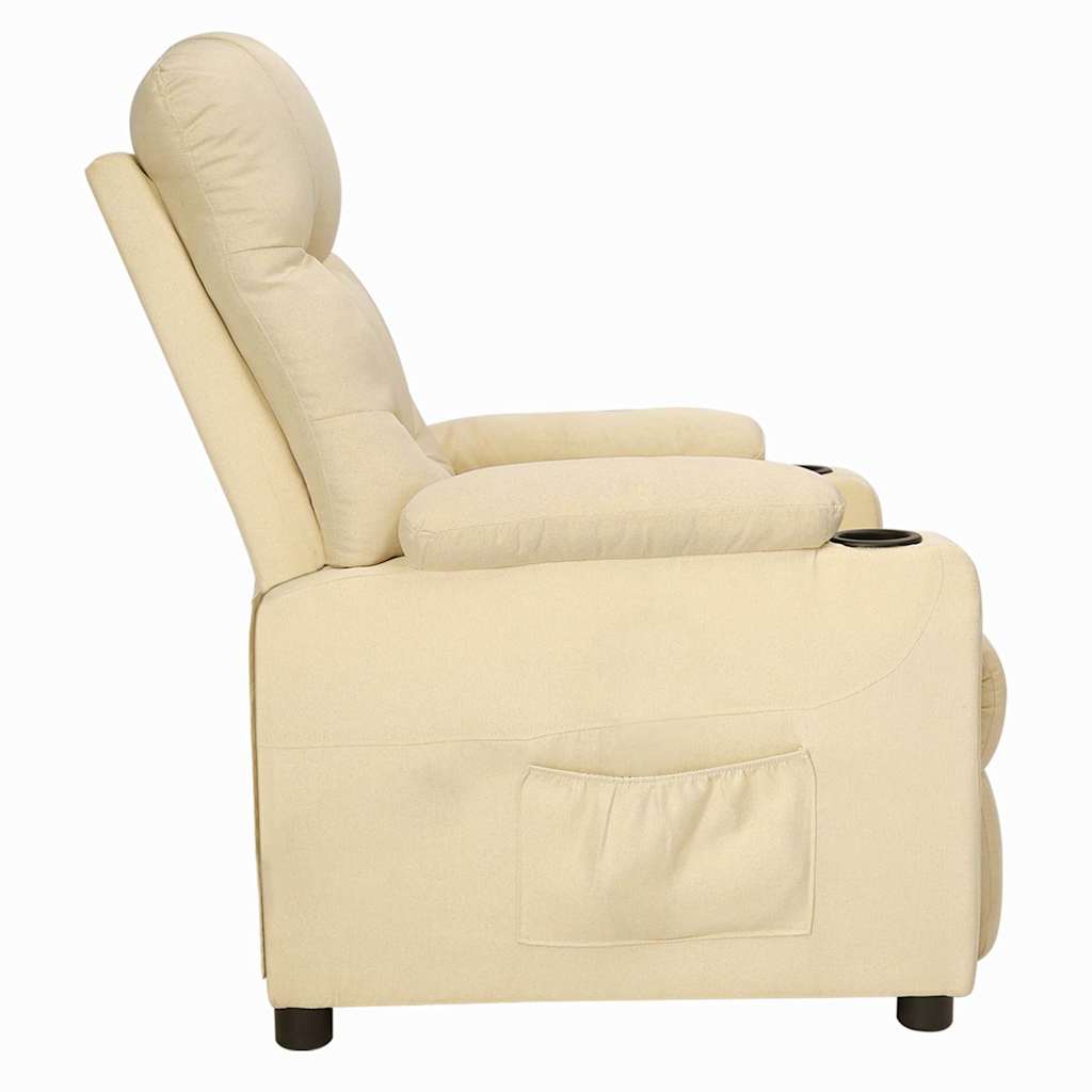 Recliner Chair Cream Fabric