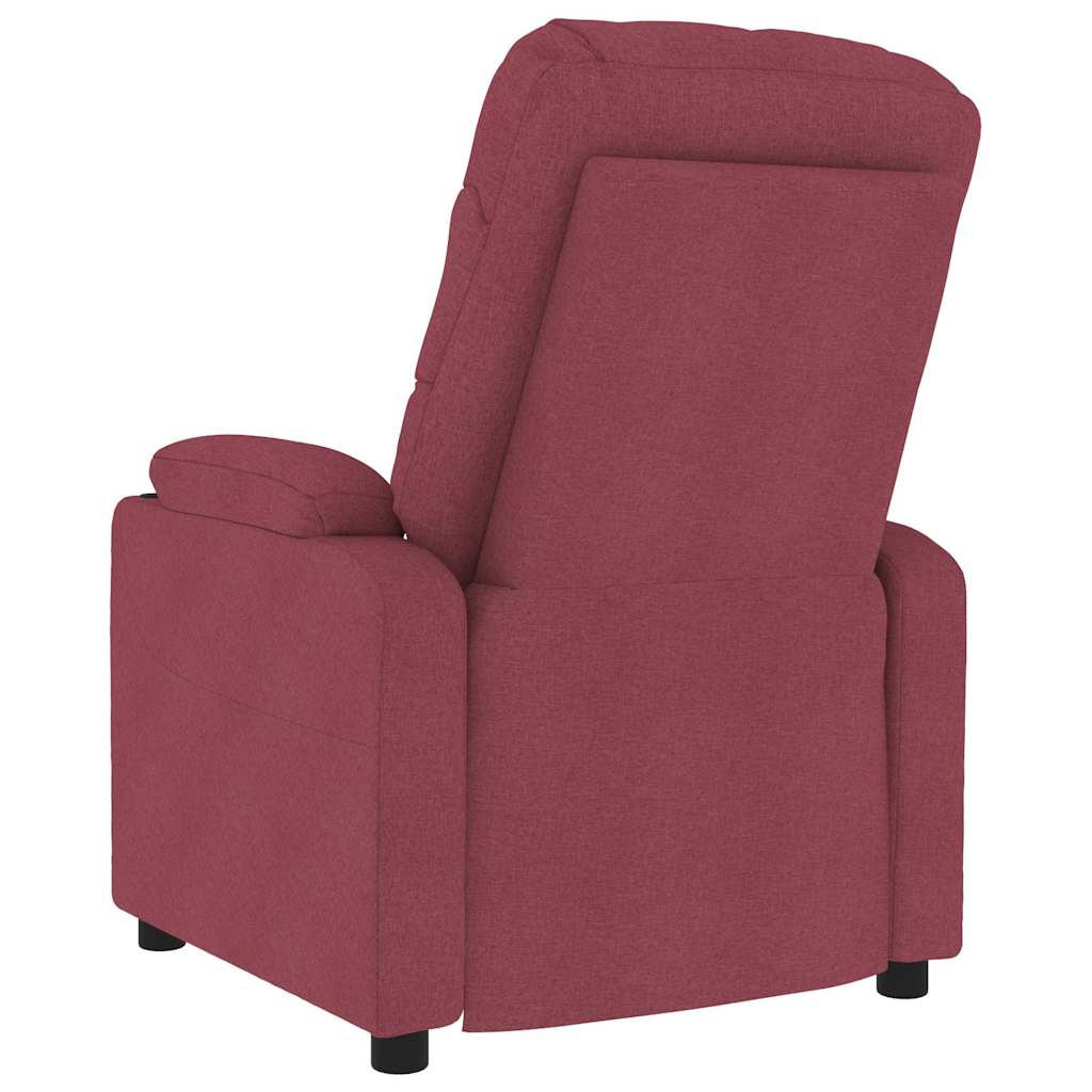 Massage Chair Wine Red Fabric