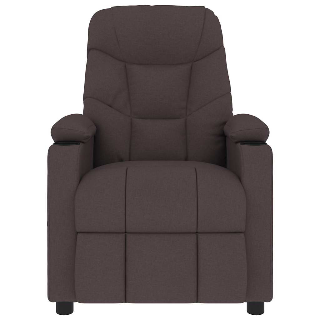 Massage Chair Dark Brown Fabric