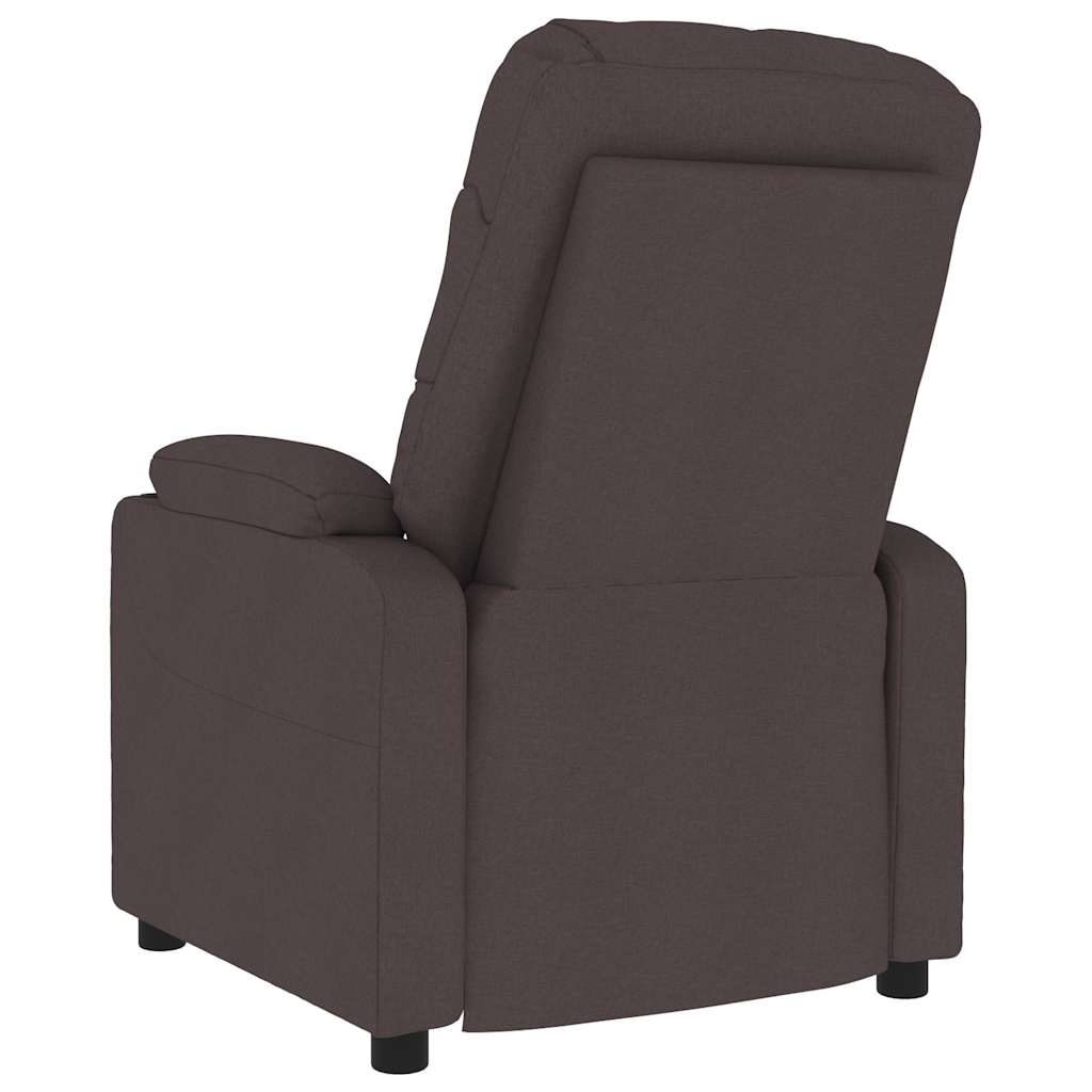 Massage Chair Dark Brown Fabric