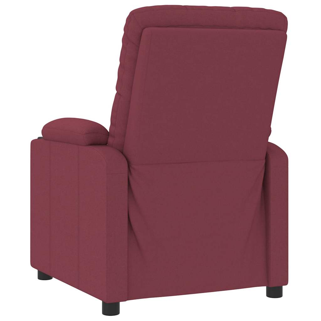 Recliner Chair Wine Red Fabric