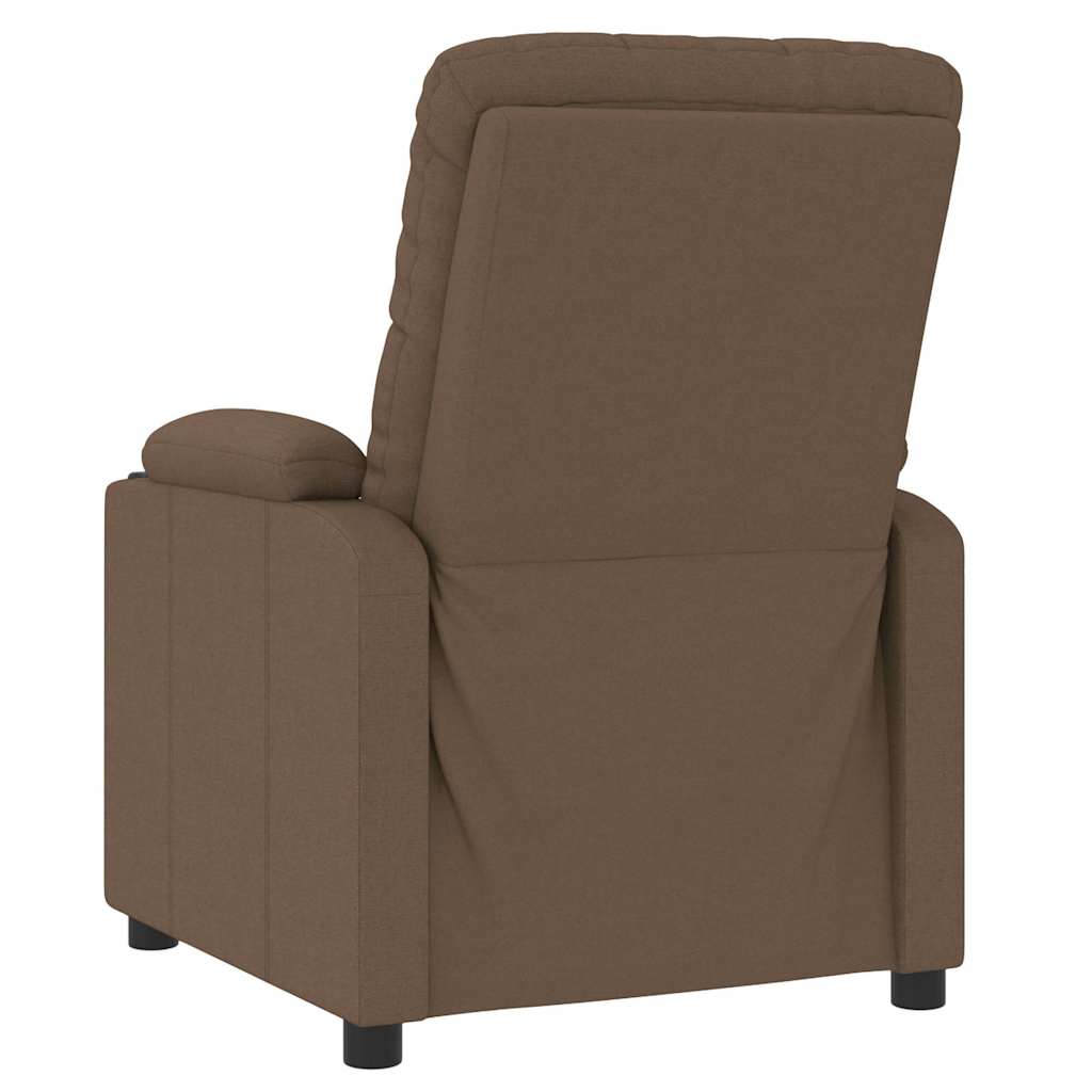 Recliner Chair Brown Fabric