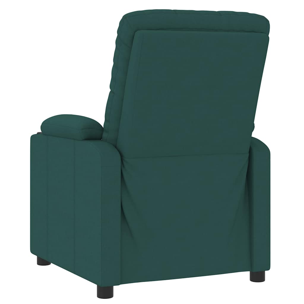 Recliner Chair Dark Green Fabric