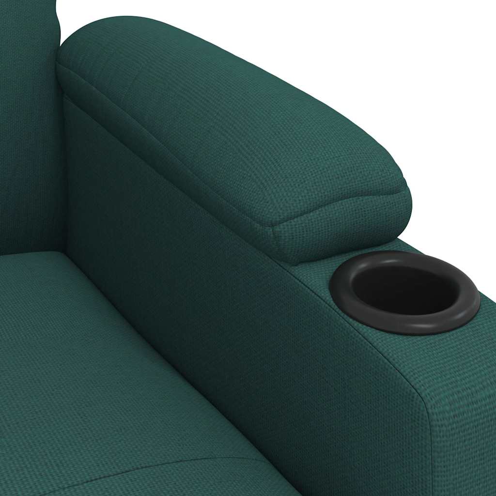 Recliner Chair Dark Green Fabric