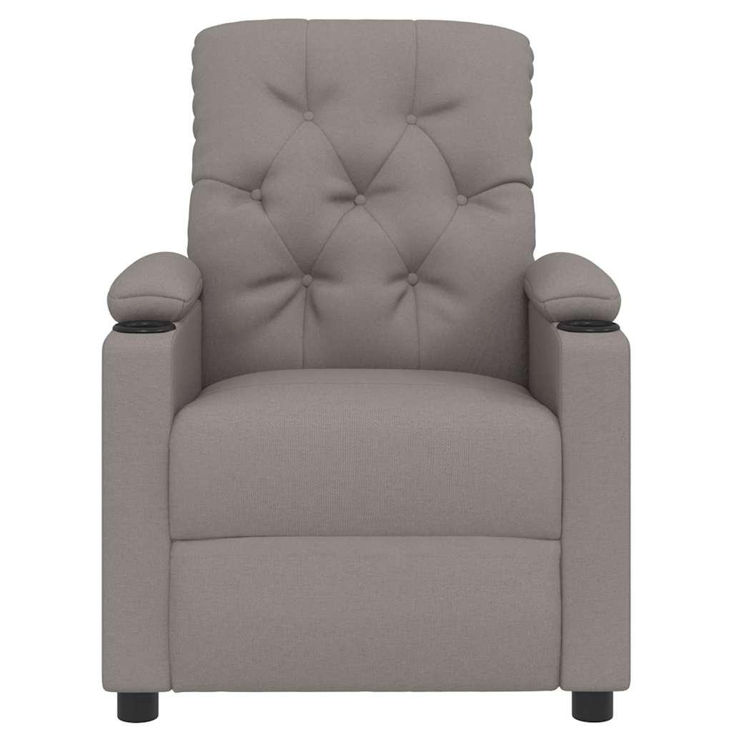 Recliner Chair Taupe Fabric