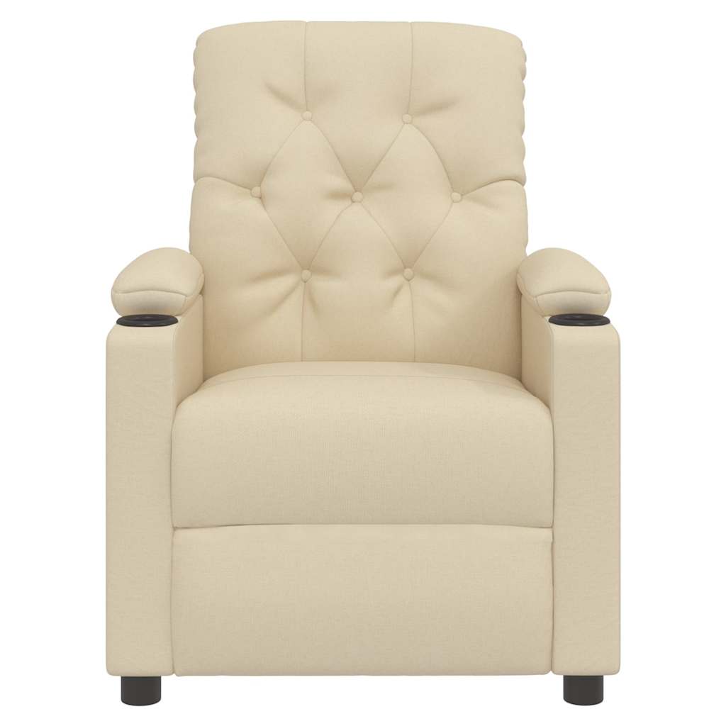 Recliner Chair Cream Fabric