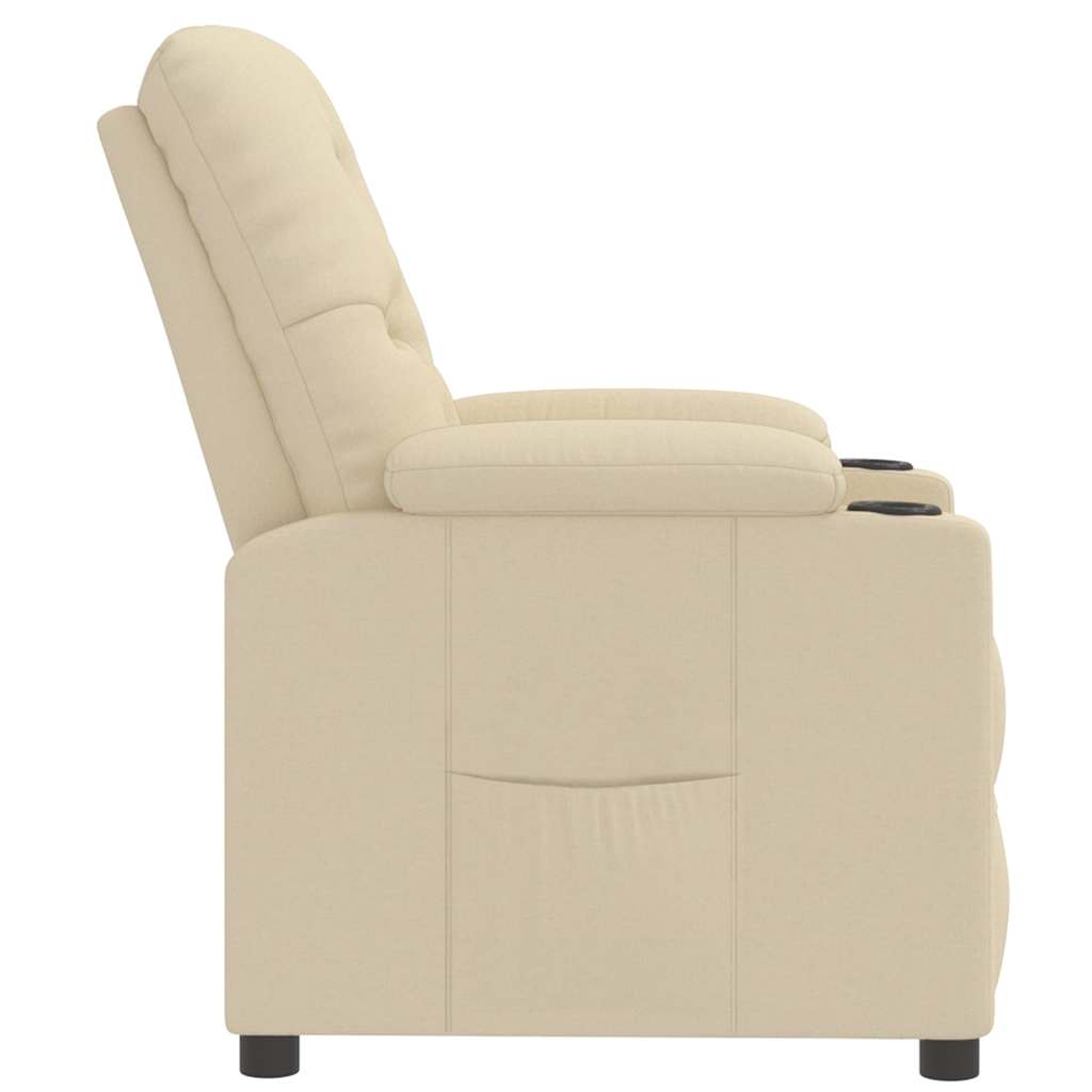 Recliner Chair Cream Fabric