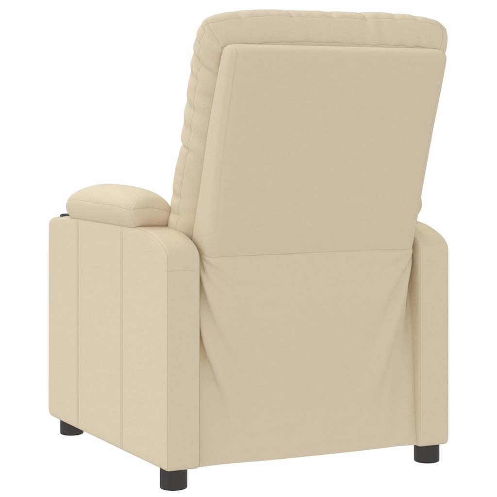 Recliner Chair Cream Fabric