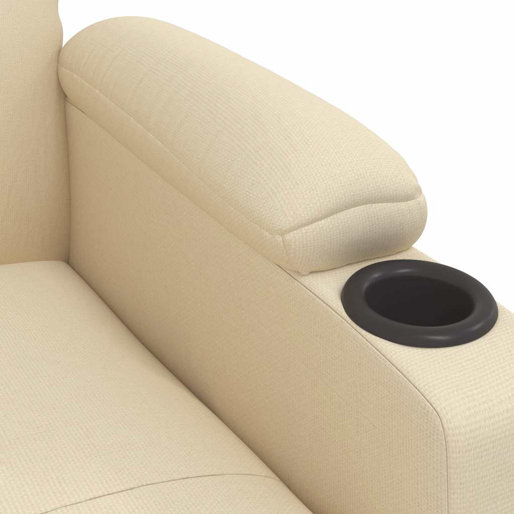 Recliner Chair Cream Fabric